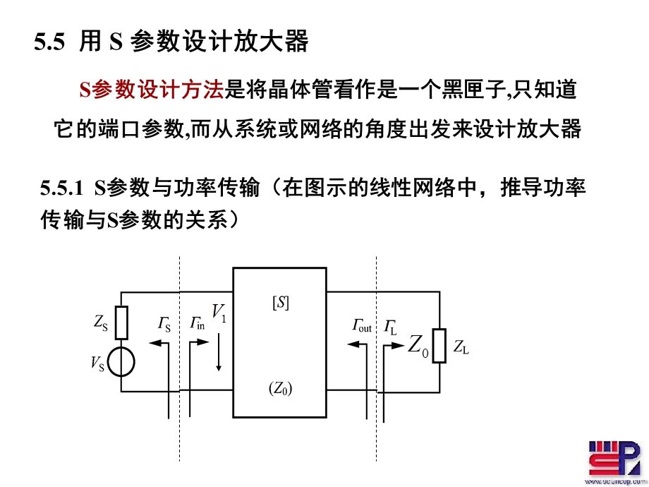 射频通信电路第五章低噪放用S参数设计放大器ppt课件.ppt_第1页