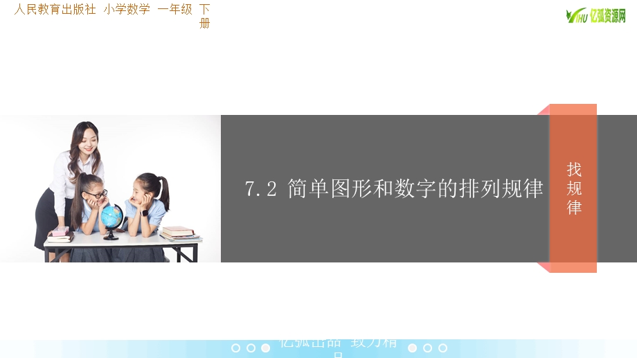 小学数学二年级下7.2简单的图形和数字的排列规律ppt模板课件.pptx_第1页