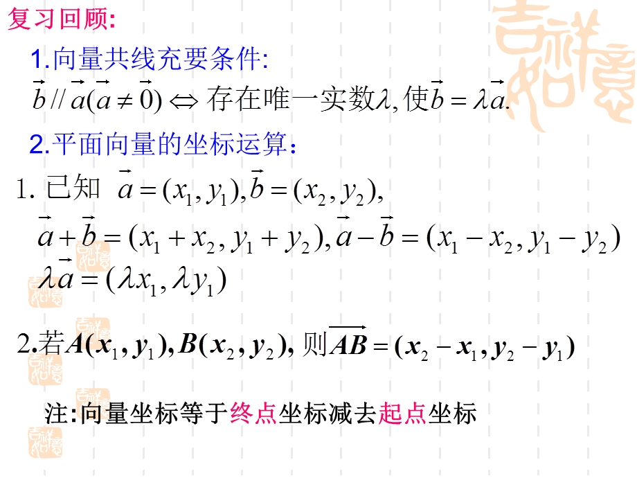 平面向量共线的坐标表示ppt课件.ppt_第2页