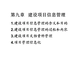 建设项目信息管理课件.ppt