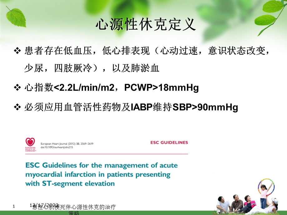 急性心肌梗死伴心源性休克的治疗策略培训课件.ppt_第1页