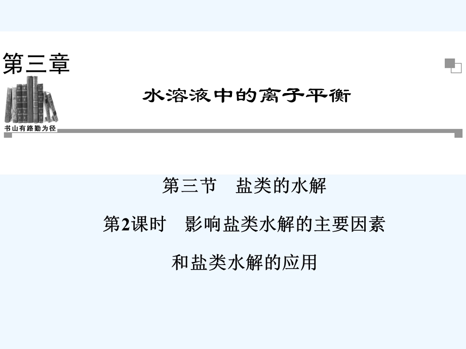 影响盐类水解的主要因素和盐类水解的应用PPT课件.ppt_第1页