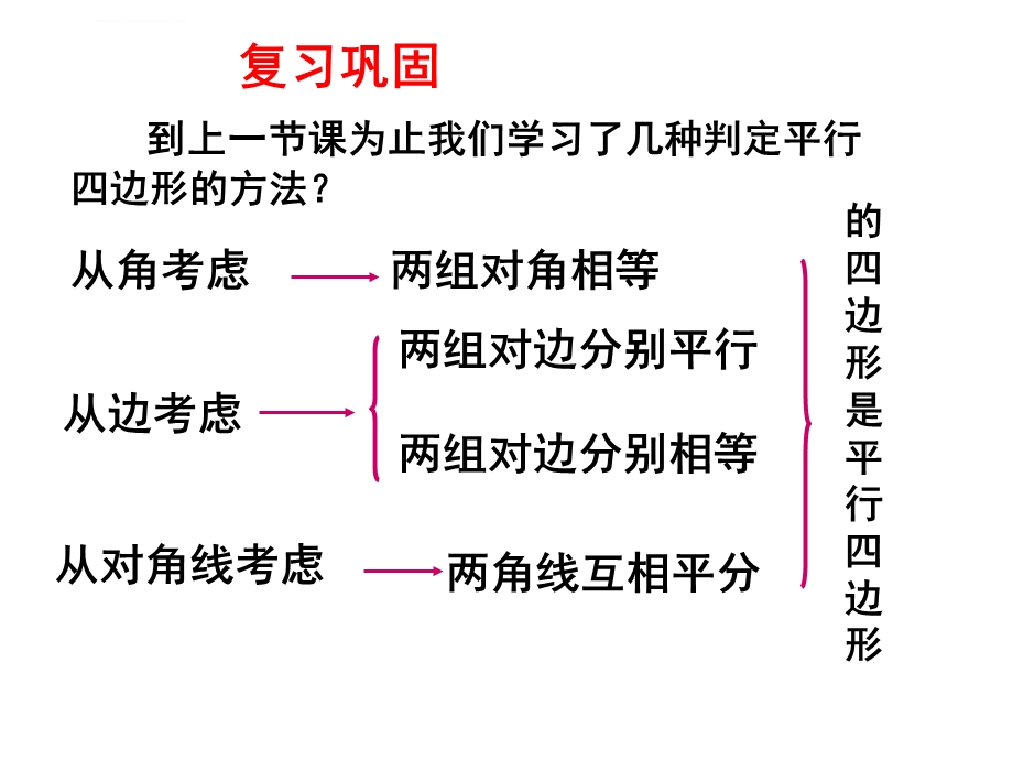 平行四边形的判定习题课ppt课件.ppt_第2页