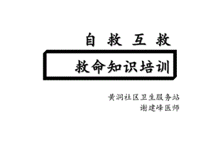 急救知识讲座课件.ppt