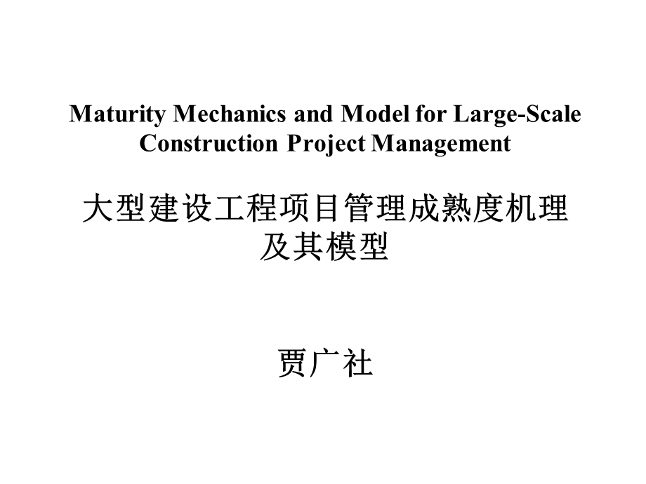 大型建设工程项目管理成熟度机理及其模型课件.ppt_第2页