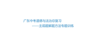 广东中考道德与法治总复习——主观题解题方法专题训练课件.pptx