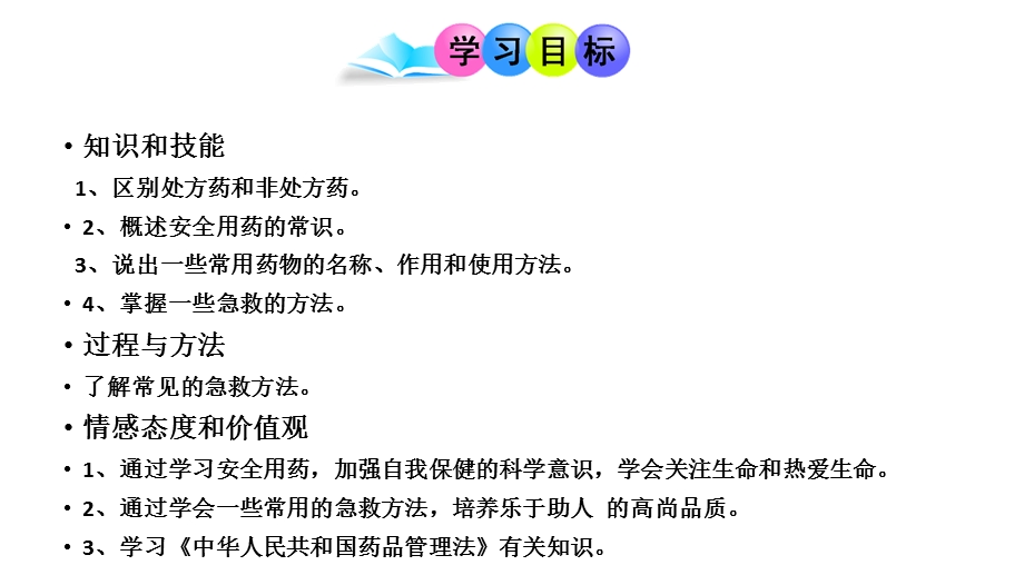 生物八年级下《第八单元第二章用药与急救》省优质课一等奖课件.pptx_第2页