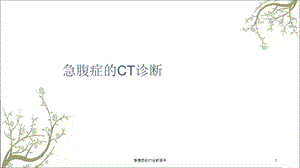 急腹症的CT诊断课件.ppt