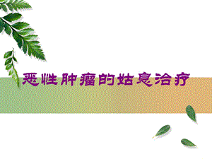 恶性肿瘤的姑息治疗培训课件.ppt