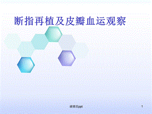 断指再植及血运观察骨外科医学课件.ppt