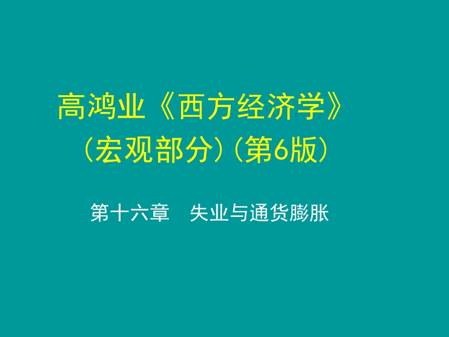 宏观经济学第十六章失业与通货膨胀课件.ppt_第1页