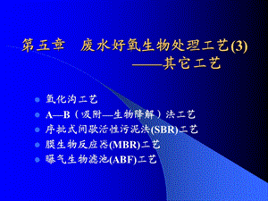 废水好氧生物处理工艺ppt课件.ppt