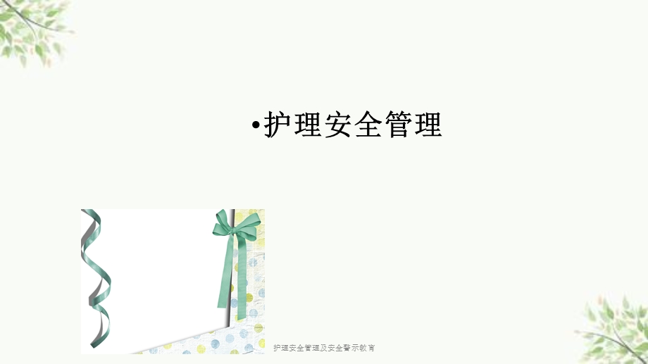 护理安全管理及安全警示教育课件.ppt_第2页