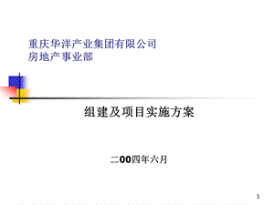 房地产事业部组建及项目实施方案ppt课件.ppt