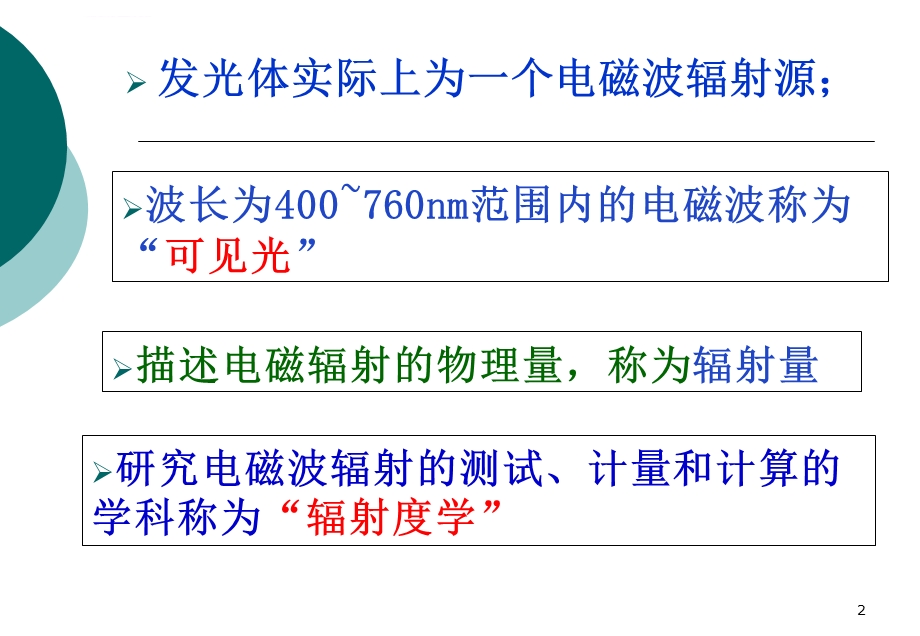 应用光学辐射度学和光度学基础ppt课件.ppt_第2页