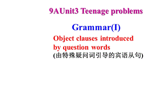 牛津译林版英语九年级上册Unit3TeenageproblemsGrammar(共26张)课件.ppt