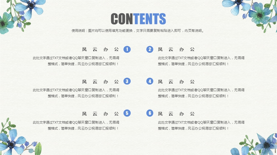 小清新蓝色花草手绘精美简约实用商务通用商业计划书ppt课件.pptx_第2页