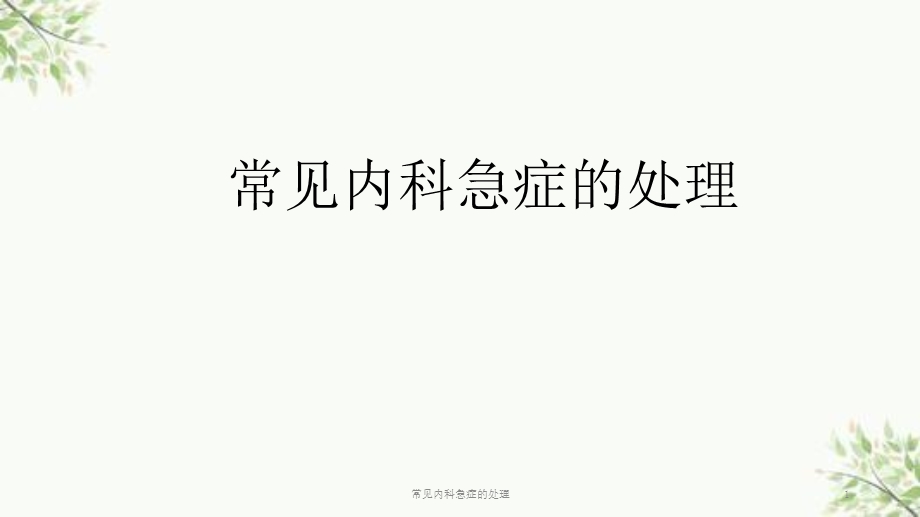 常见内科急症的处理课件.ppt_第1页