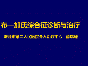 布加氏综合征诊断与治疗课件.ppt