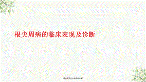 根尖周病的分类临表诊断课件.ppt