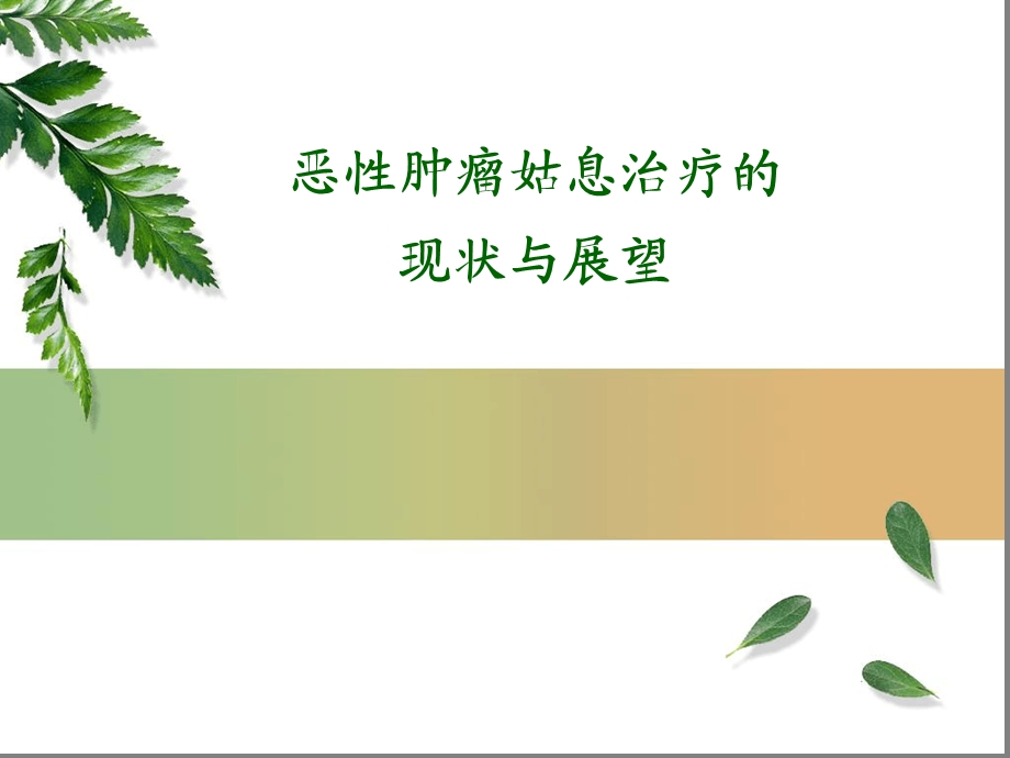 恶性肿瘤的姑息治疗医学课件.ppt_第1页