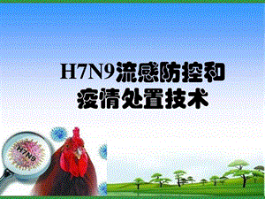 家禽H7N9流感防控和疫情处置技术课件.ppt