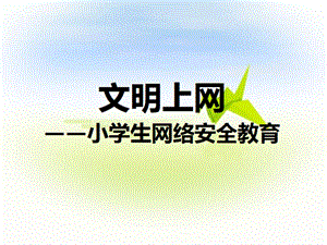 小学生网络安全ppt课件.ppt