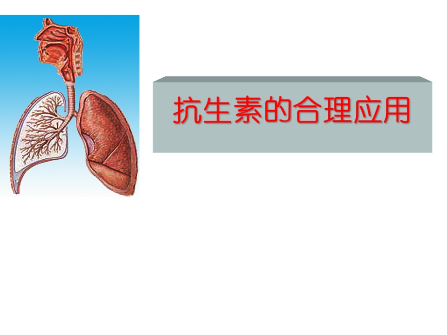 抗生素的合理应用 医学课件.ppt_第1页