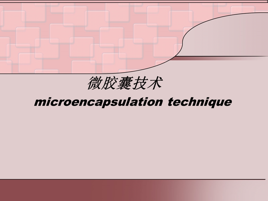 微胶囊化技术ppt课件.ppt_第1页