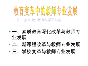 教育变革中的教师专业发展课件.ppt