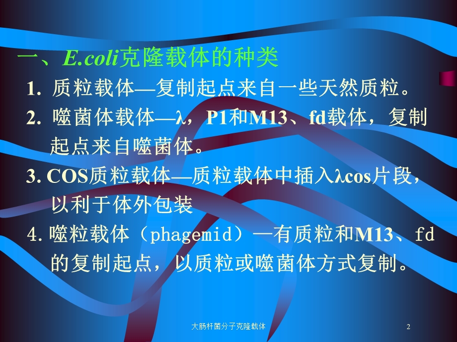 大肠杆菌分子克隆载体培训课件.ppt_第2页