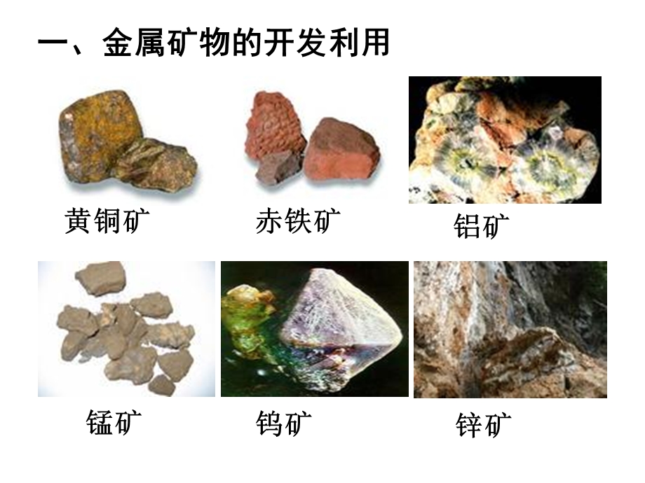 开发利用金属矿物ppt课件.ppt_第1页