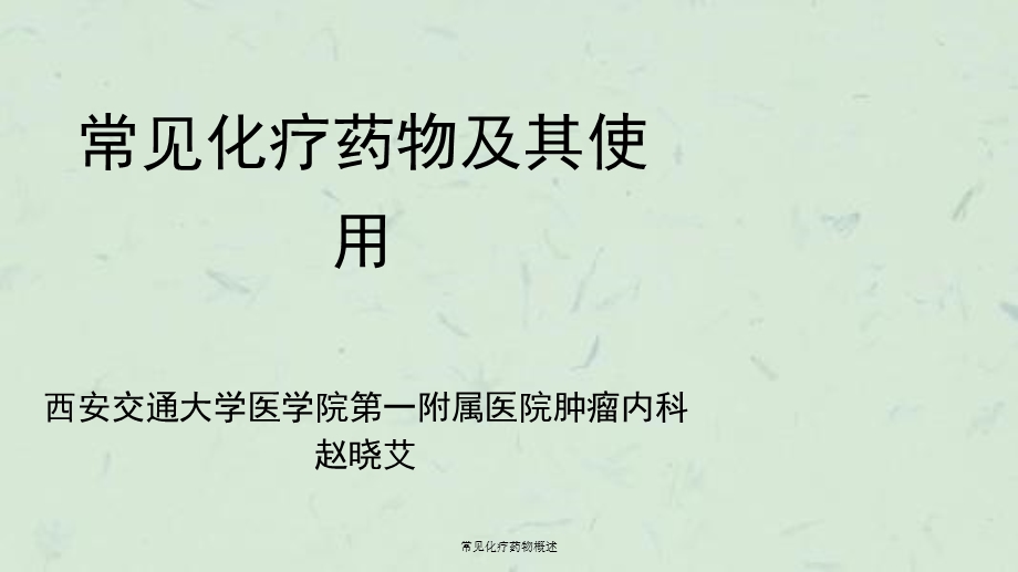 常见化疗药物概述课件.ppt_第2页