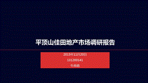 平顶山佳田地产市场调研报告ppt课件.pptx