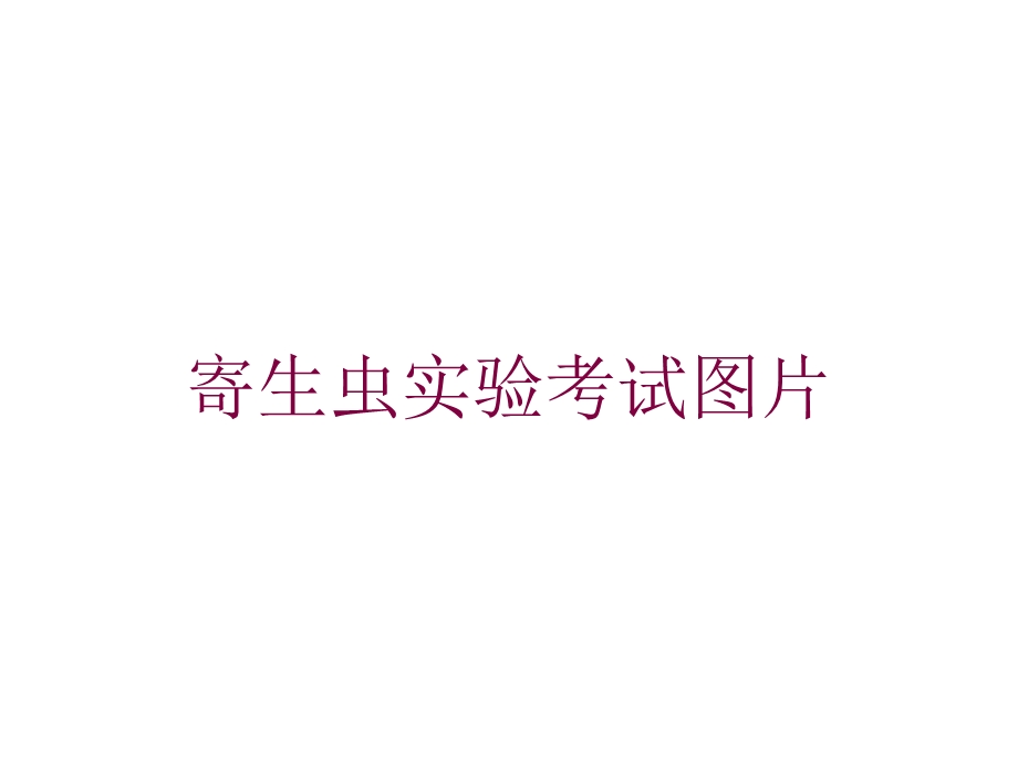 寄生虫实验考试图片培训课件.ppt_第1页