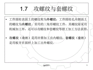 攻丝与套丝ppt课件.ppt