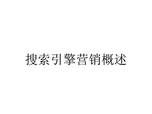 搜索引擎营销概述.ppt