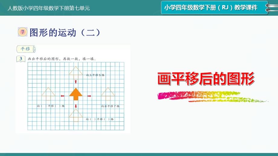 新人教版小学四年级数学下册第七单元《画平移后的图形》课件.pptx_第1页