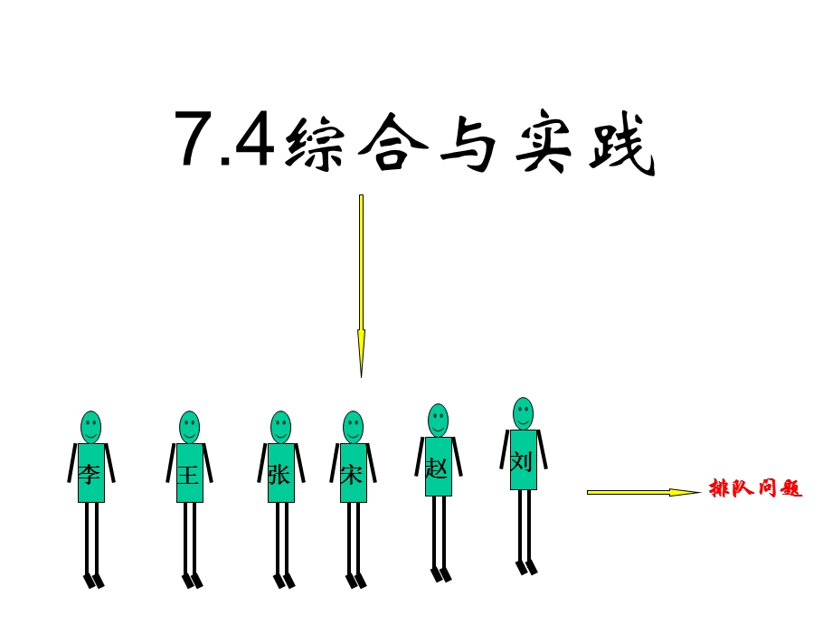 沪科版七年级下册数学：74综合与实践排队问题课件.ppt_第1页