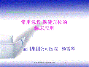 常用急救保健穴的临床应用课件.ppt