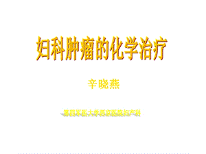 妇科肿瘤化学治疗课件.ppt