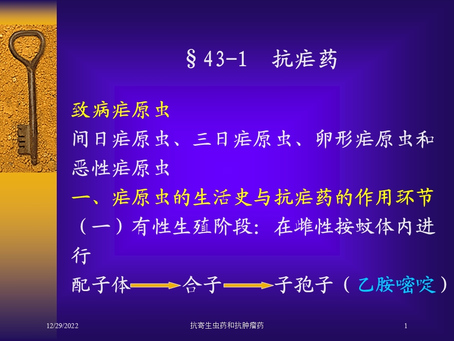 抗寄生虫药和抗肿瘤药培训课件.ppt_第1页