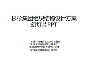 某集团组织结构设计方案幻灯片课件.ppt