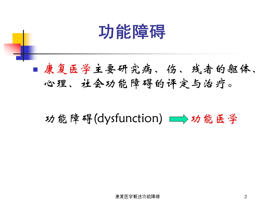 康复医学概述功能障碍培训课件.ppt_第2页