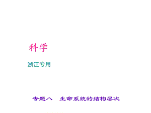 浙江科学中考专题课件专题八生命系统的结构层次(共17张).ppt