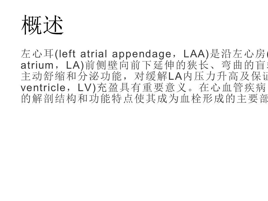 左心耳的解剖及CT增强延迟扫描诊断左心耳血栓的价值.pptx_第2页