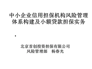 担保公司风险管理方法课件.ppt