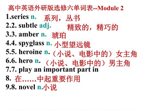 外研版选修六Module2单词课件.ppt