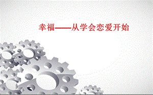 幸福从学会恋爱开始综述ppt课件.ppt