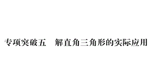 湖南省2020年中考数学专项突破5解直角三角形的实际应用题课件.pptx